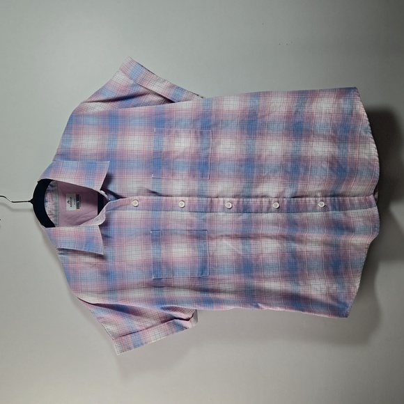 Ridgecut Tops - Ridgecut Toughwear Pink Plaid Shortsleeve Button-down Top